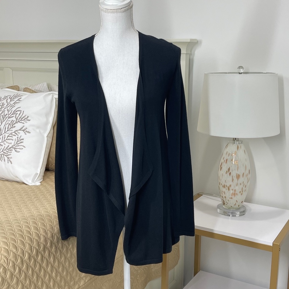 Lilly Pulitzer Open Front Cardigan Sweater Black Size XS